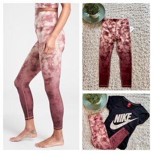 Athleta Elation High Waist 7/8 Workout Yoga Leggings Athletic Pants Rose Pink